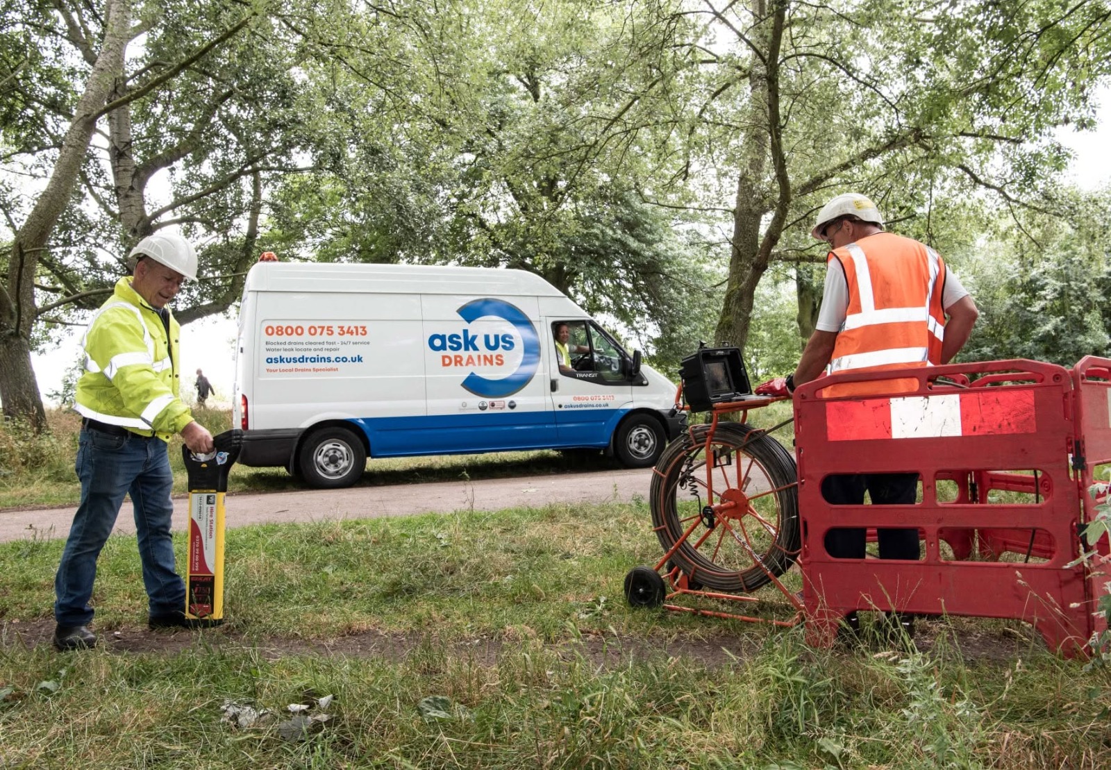 On-site CCTV drain survey being recorded for a home-buyer pre-purchase drainage report in Essex